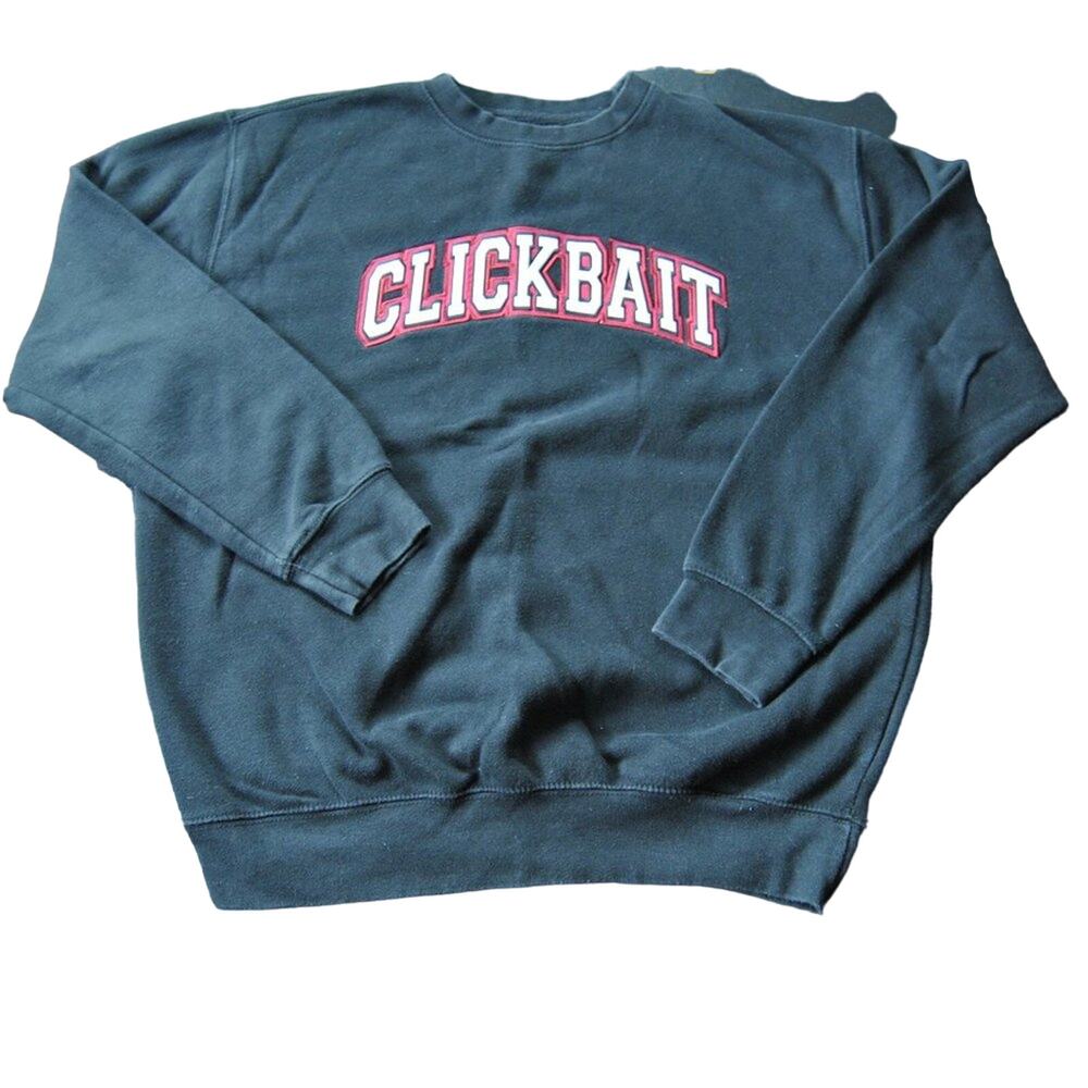 Clickbait Black Crewneck Sweater XL (No Tag)